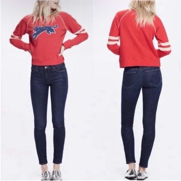 MOTHER Denim - MOTHER The High Waisted Looker Crop in Hot Rod
